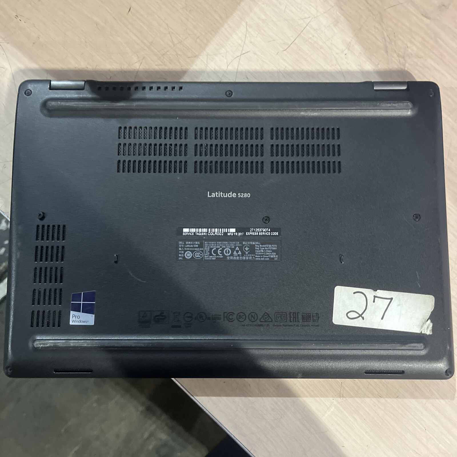DELL LATITUDE 5280 INTEL CORE I3-7100U 2.40GHZ 8GB RAM NO HD ;