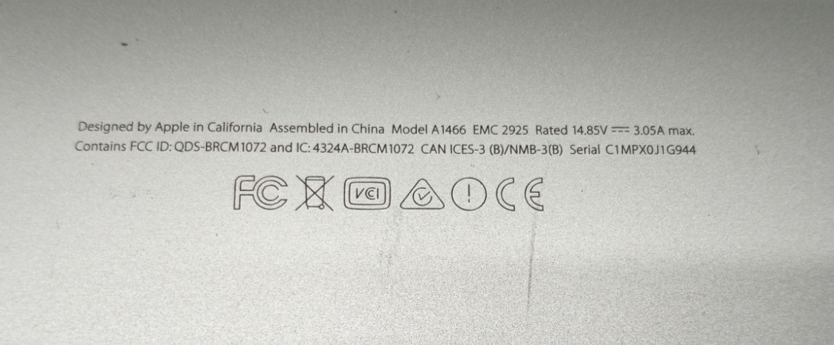 Apple MacBook Air A1466 i5-5250U@1.60 8GB/500GB M.2 Mac OS Big Sur READ MC737*!
