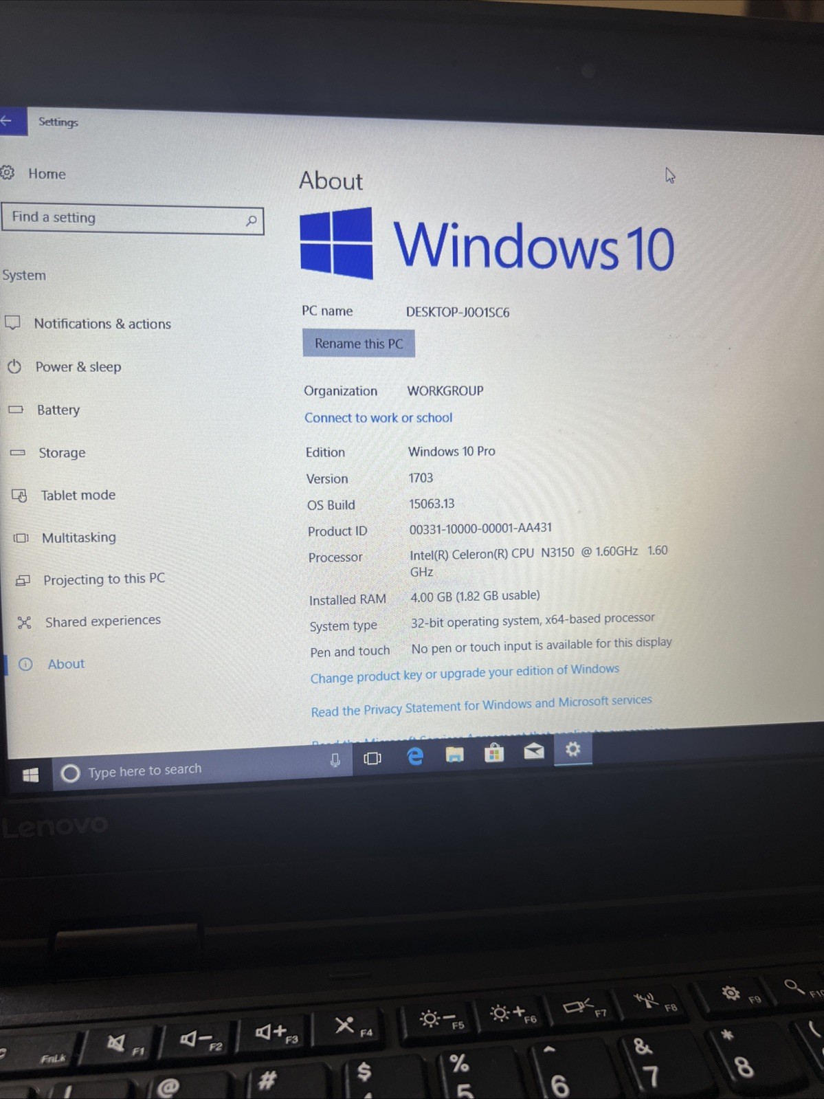 IBM Lenovo Thinkpad 11e Laptop Intel Celeron 1.60Ghz 4GB Ram 130GB HD