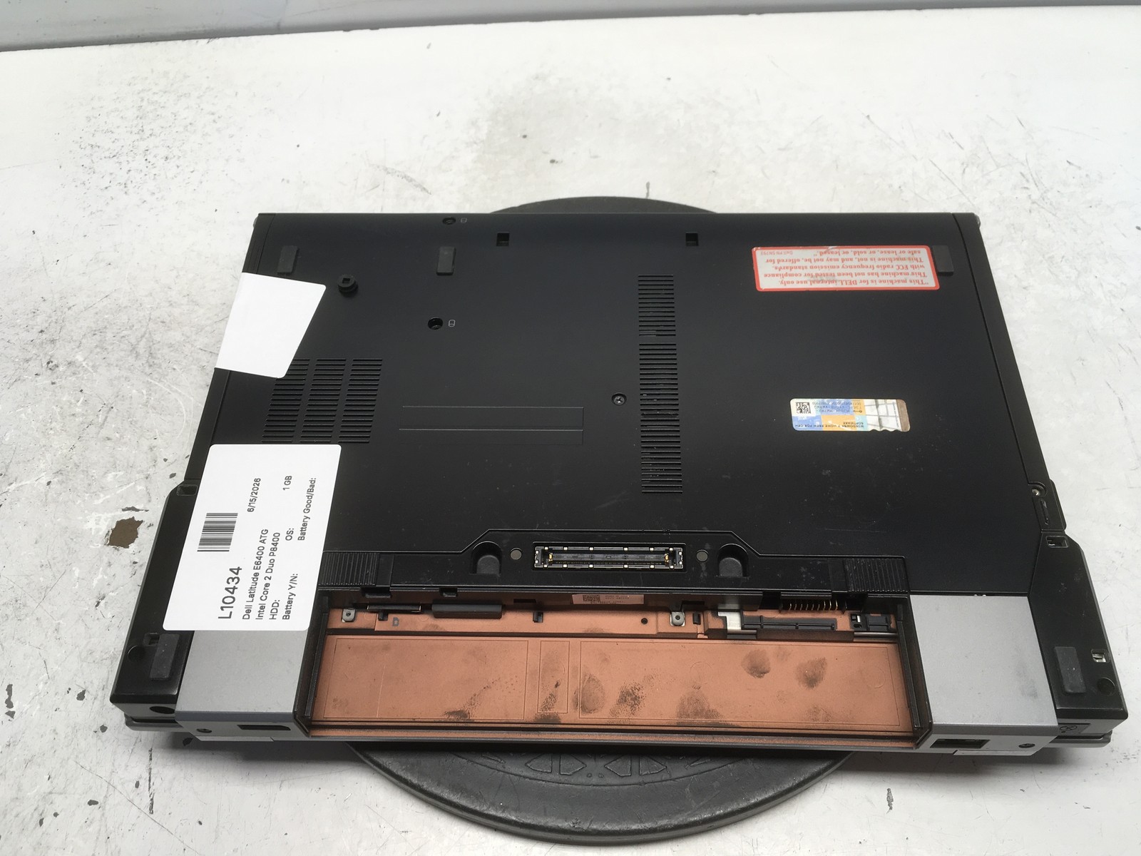 Dell Latitude E6400 ATG Intel Core 2 Duo P8400 2.26GHz 1 GB NO HDD No Batt