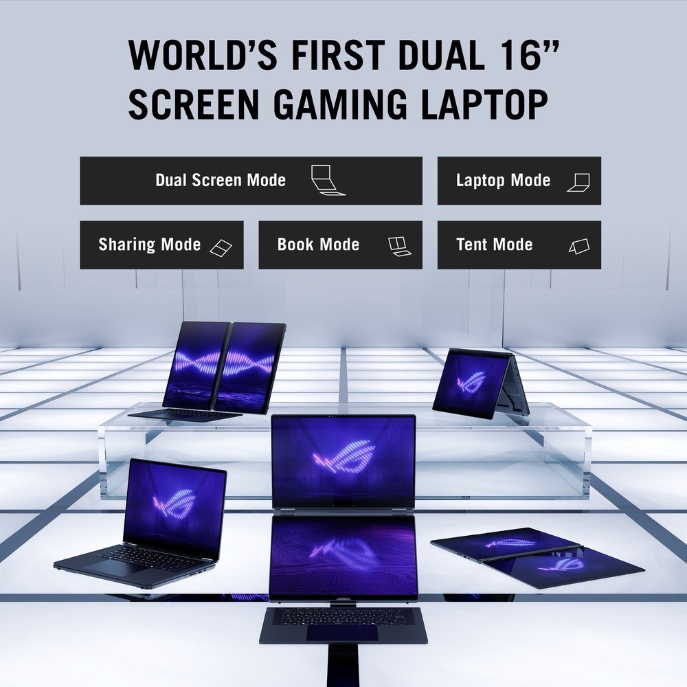 ASUS ROG Zephyrus Duo 16 Dual Touch 3K OLED Ultra 9 386H RTX 5090 32GB RAM 1TB