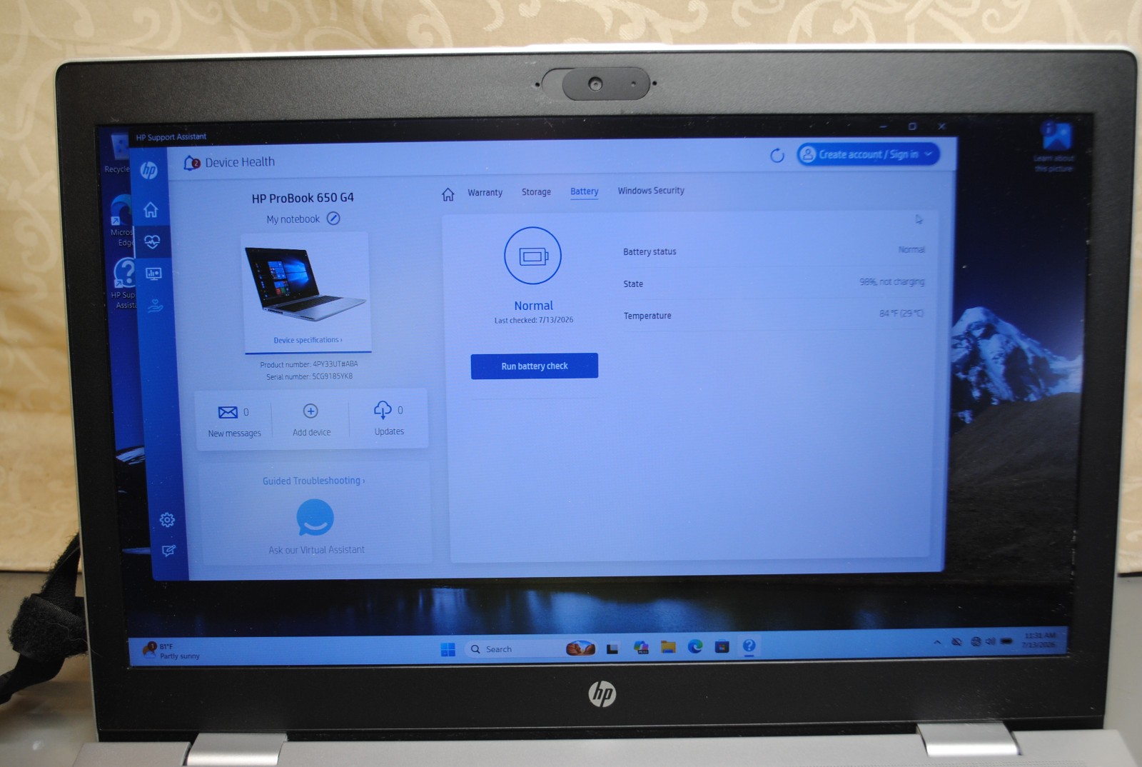 HP ProBook 650 G4 15.6″ i7-8850H 2.6GHz 16GB 256GB m2 SSD WIN11PRO FREE SHIPPING