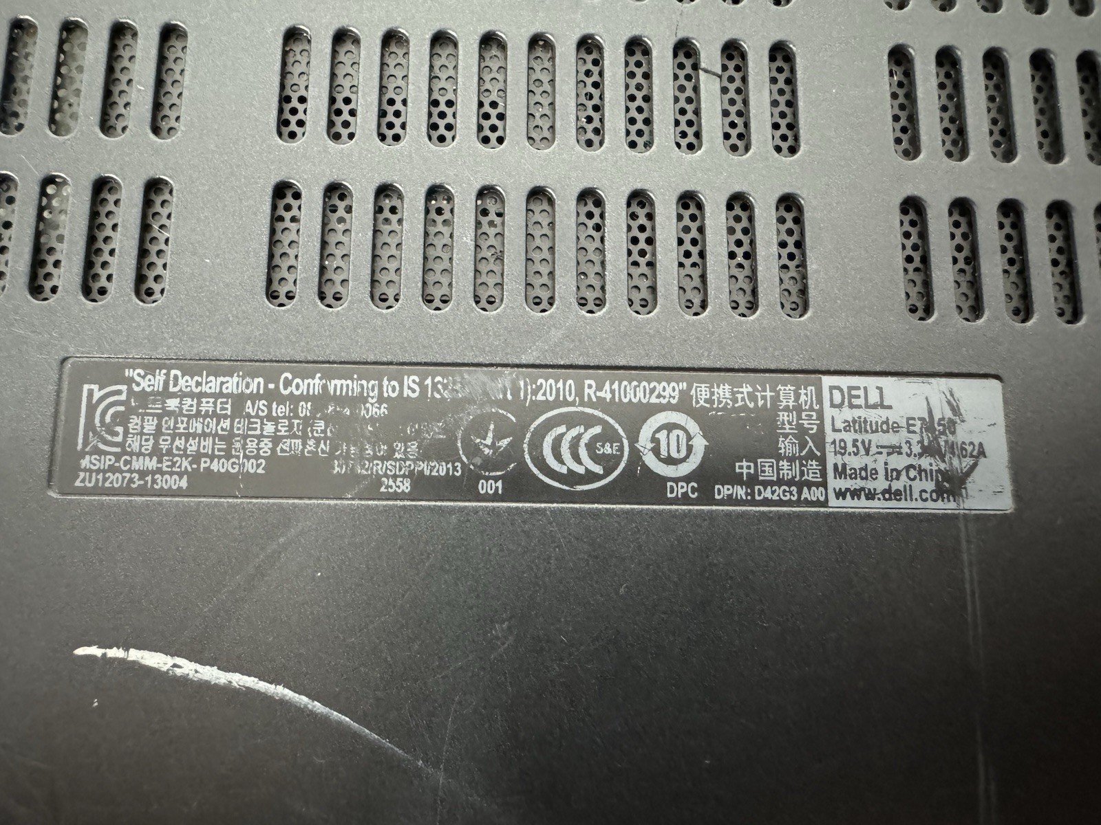 Laptop Dell Latitude E7450 Intel Core I7 Untested Locked