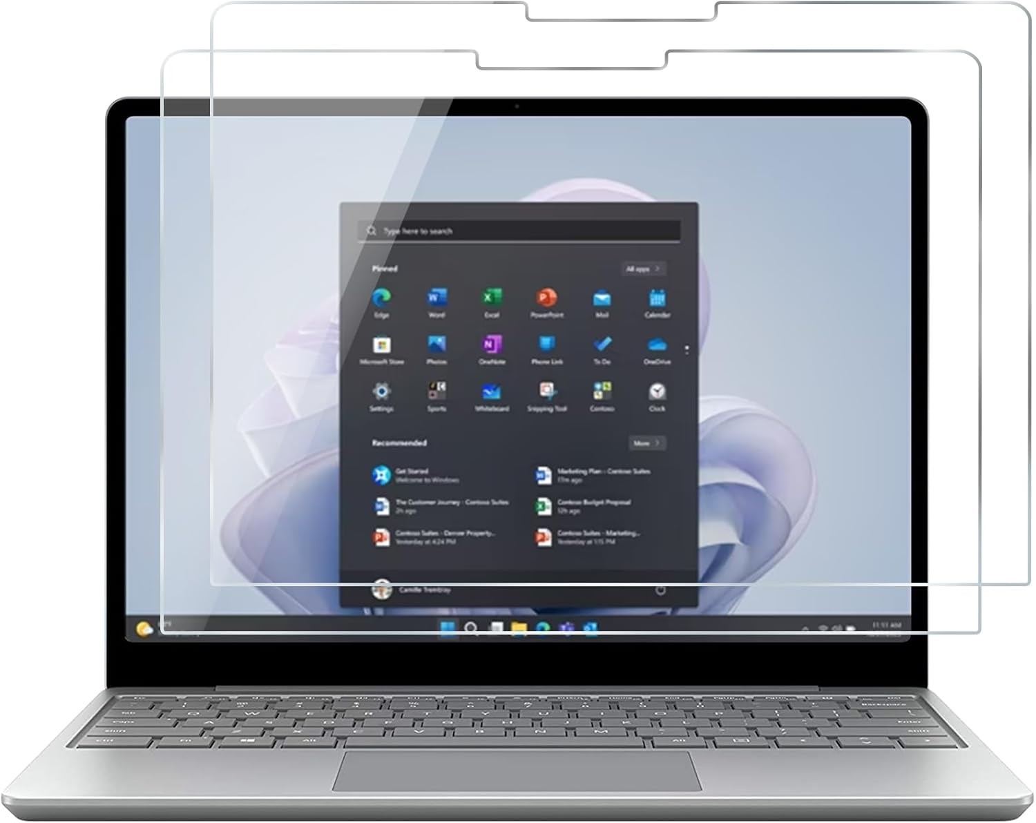 Tempered Glass Screen Protector for Microsoft Surface Laptop Go 3/2/1 12.4 Inch