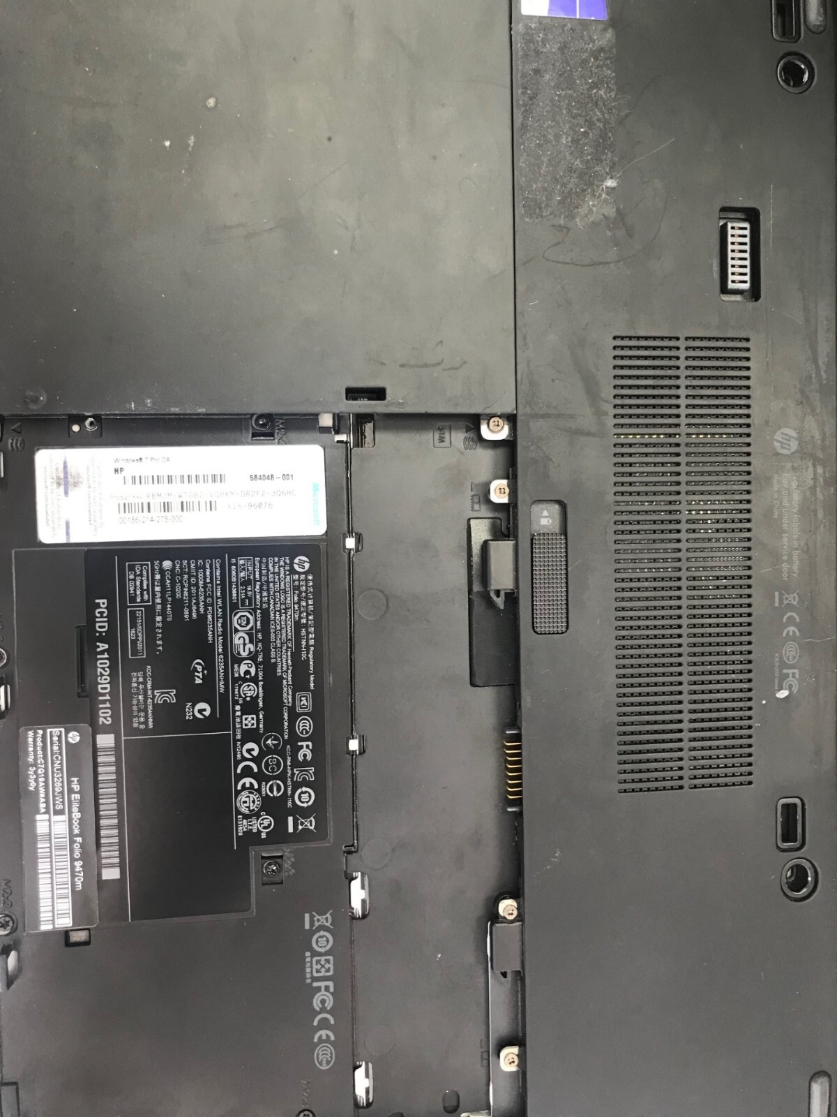 HP FOLIO 9470M / I5-3427U / 1.8GHZ / 8GB RAM / NO HDD / NO CADDY / READ PLEASE