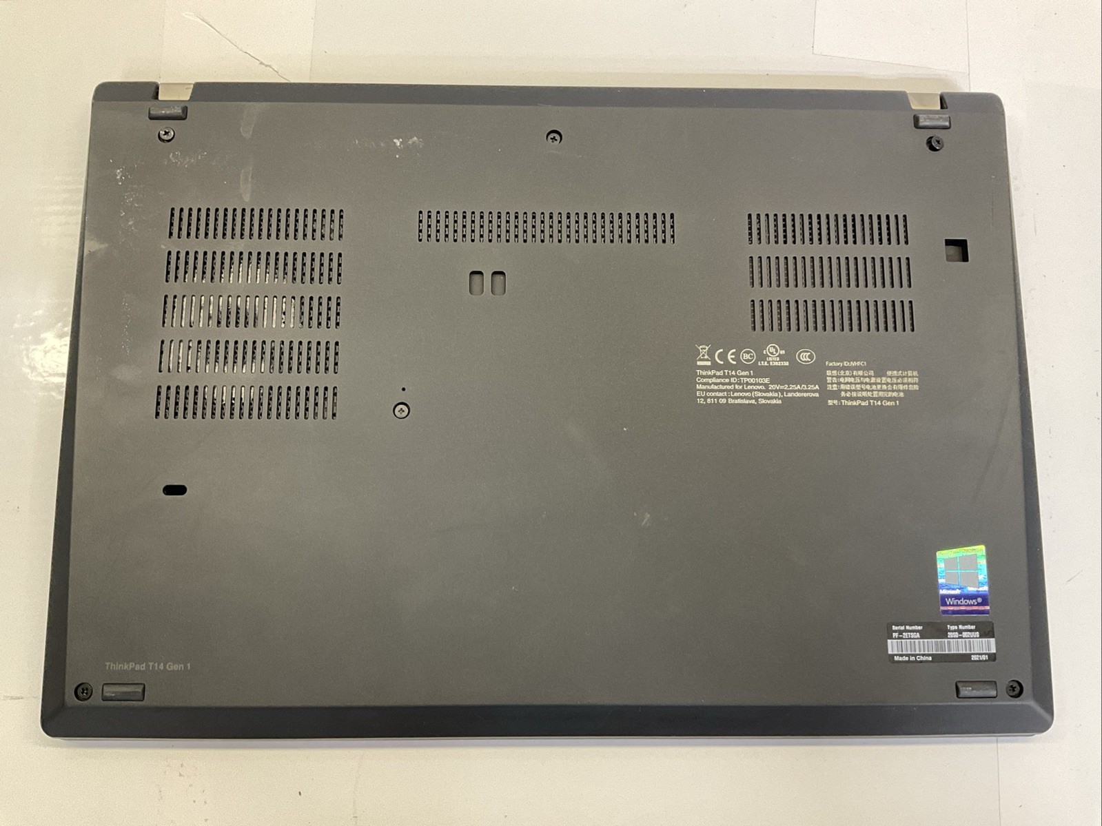 Lenovo ThinkPad T14 Gen 1 | Intel Core i5 10th Gen | 8GB RAM | Powers On (T15)