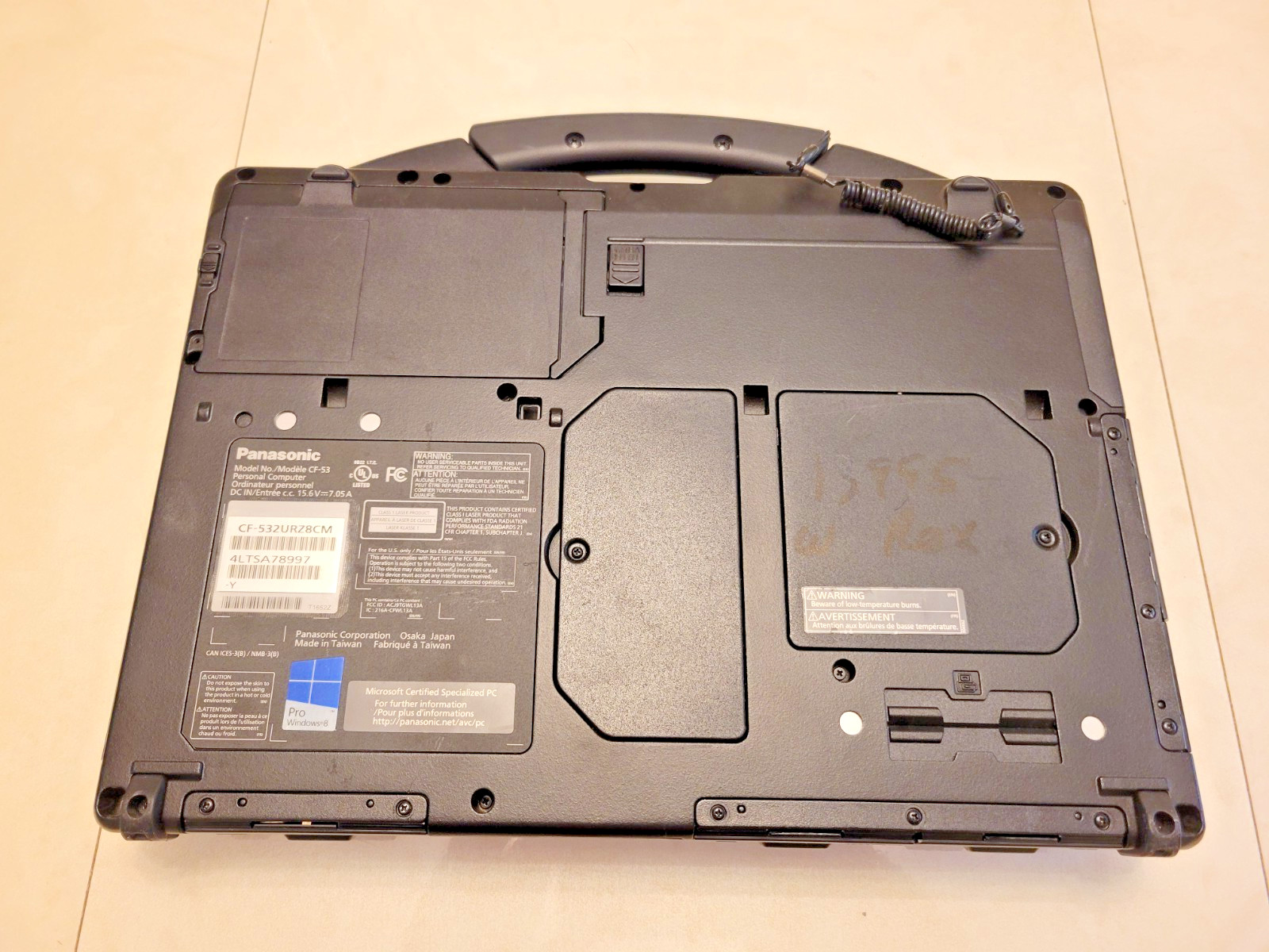 Panasonic Toughbook CF-53 laptop i5-4310U 2.00GHz 8GB Ram 119GB SSD DVD Win 10