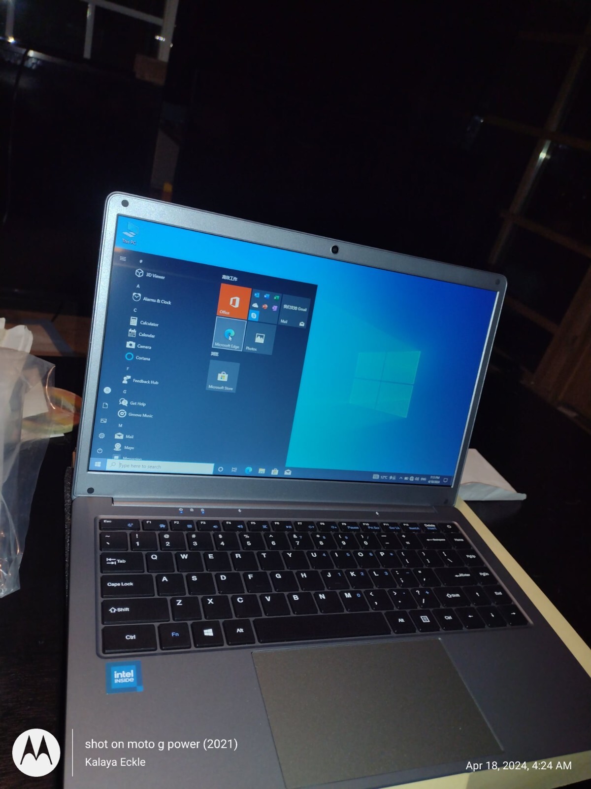 14″ INTEL CELERON N3350 WINDOW 10 PRO RAM 6 GB 64 BIT operation system OS BUILD