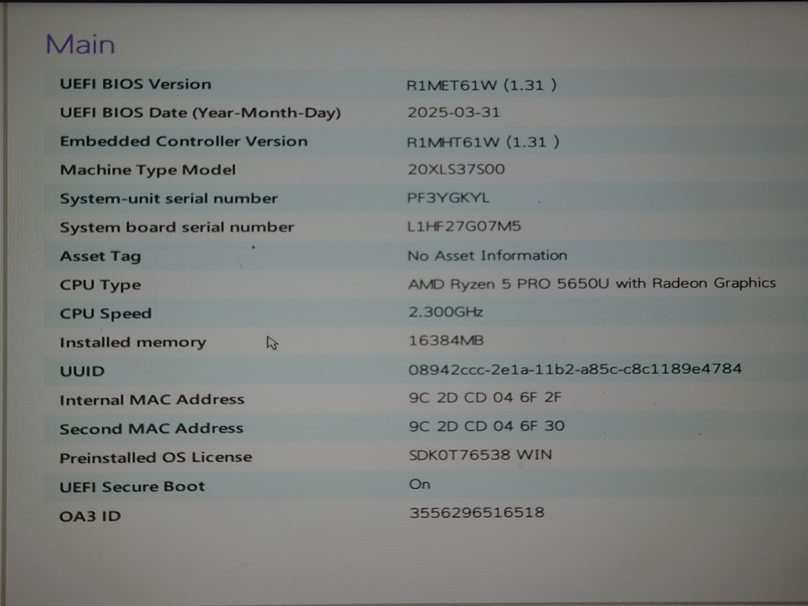 Lenovo ThinkPad T14 Gen 2 14″ FHD Ryzen 5 Pro 5650U 16GB RAM 256GB SSD No OS