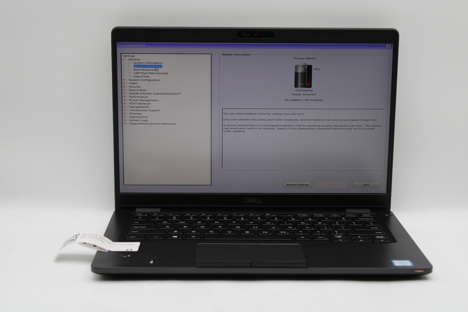 Dell Latitude 5300 i5-8365U @ 1.6 GHz 8GB RAM 256GB SSD No OS