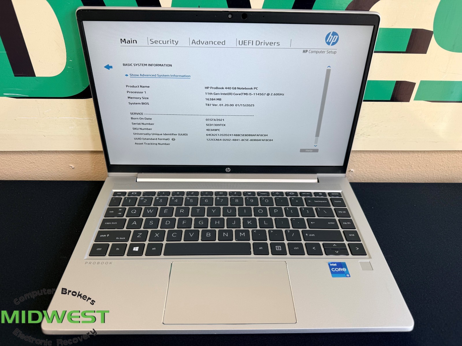 HP ProBook 440 G8 i5-1145G7 2.6GHz 16GB RAM No OS/HDD/SSD