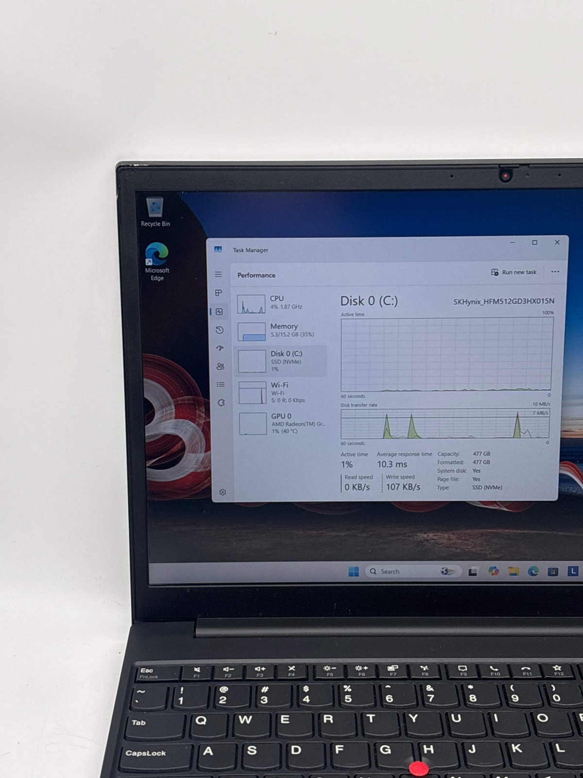 Lenovo ThinkPad E15 Gen 2 15″ AMD Ryzen 7 4700U 16GB RAM 512GB SSD – Used