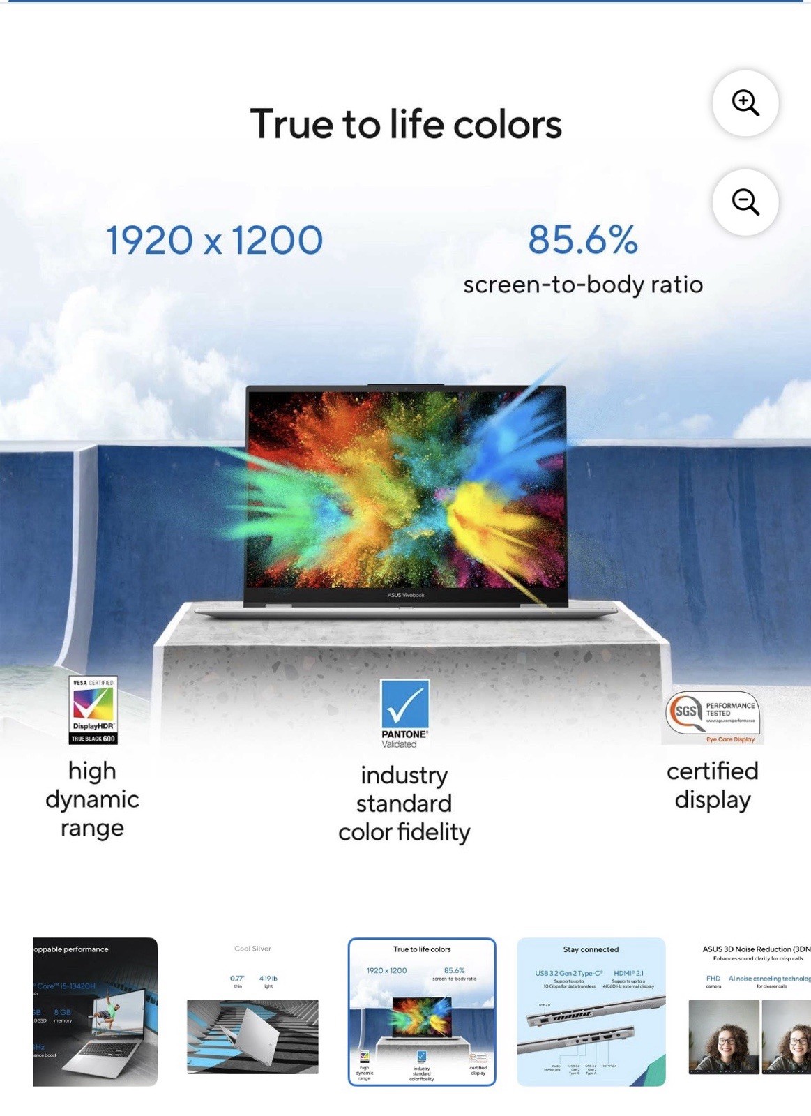 ASUS Vivobook S 16 Flip 16″ WUXGA 2-in-1 Laptop Intel Core i5 8GB 512GB Win11H