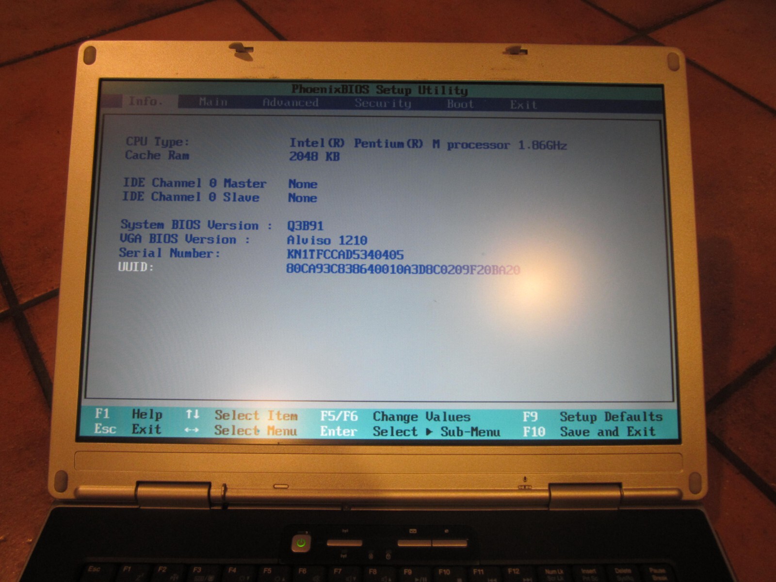 QCI QCOM CS10 KN1 Laptop 2GBRAM NoHD Boots to BIOS SCREEN INTACT NoCORD – PARTS