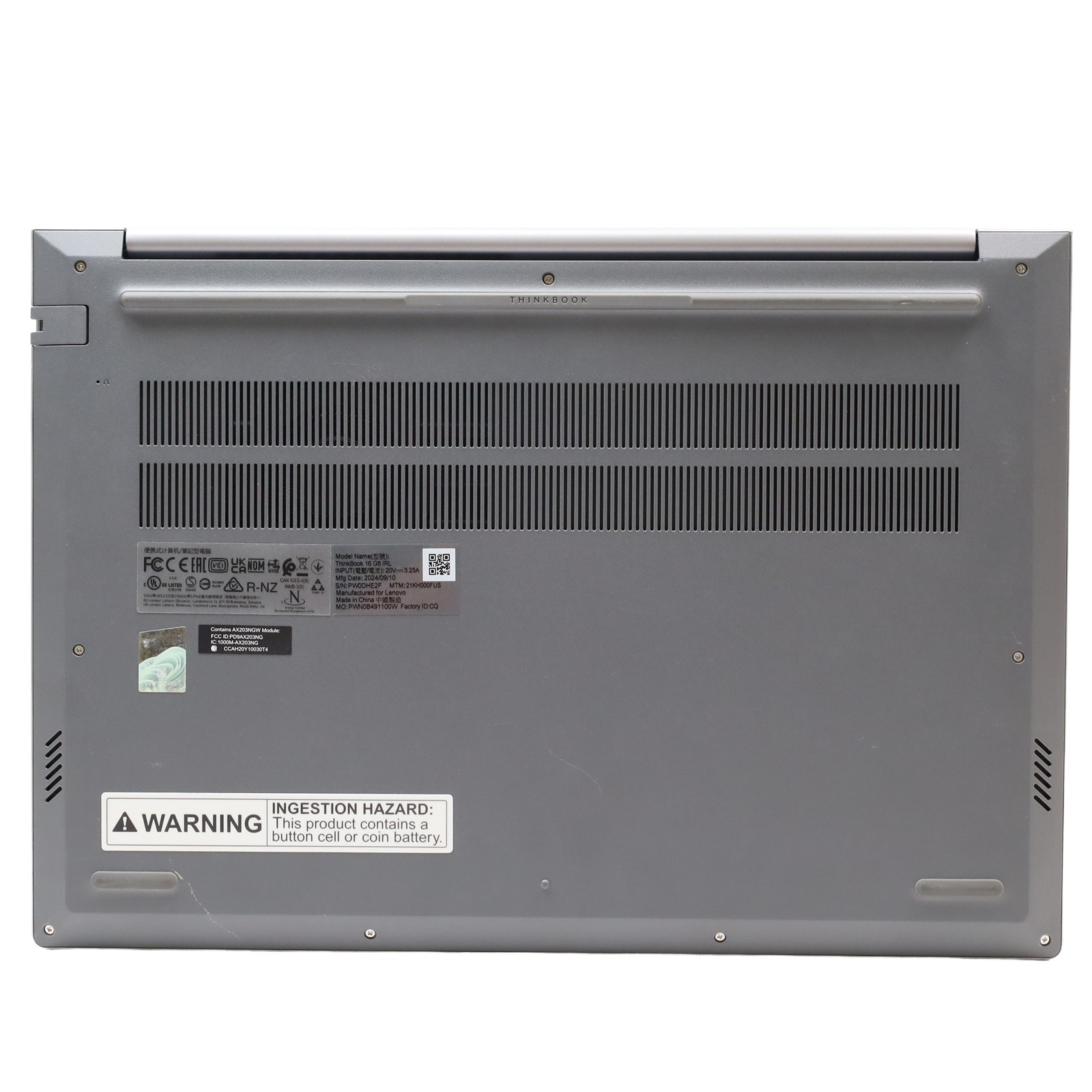 Lenovo ThinkBook 16 G6 IRL Intel Core i7-1355U 32GB RAM 512GB SSD 16″ (9774)