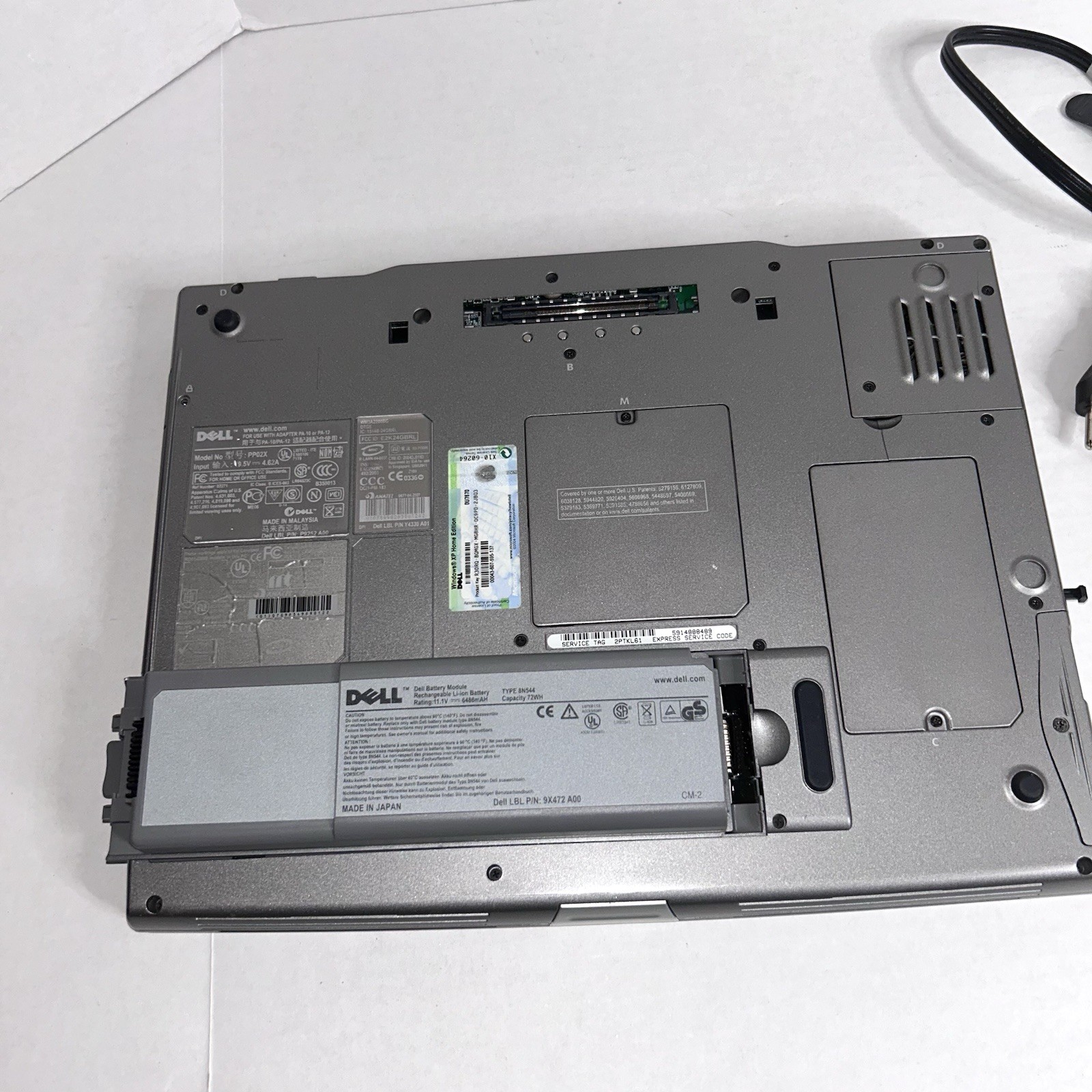 Vintage Dell Inspiron 8600 Laptop PP02X Blue/Silver | UNTESTED FOR PARTS NO HDD