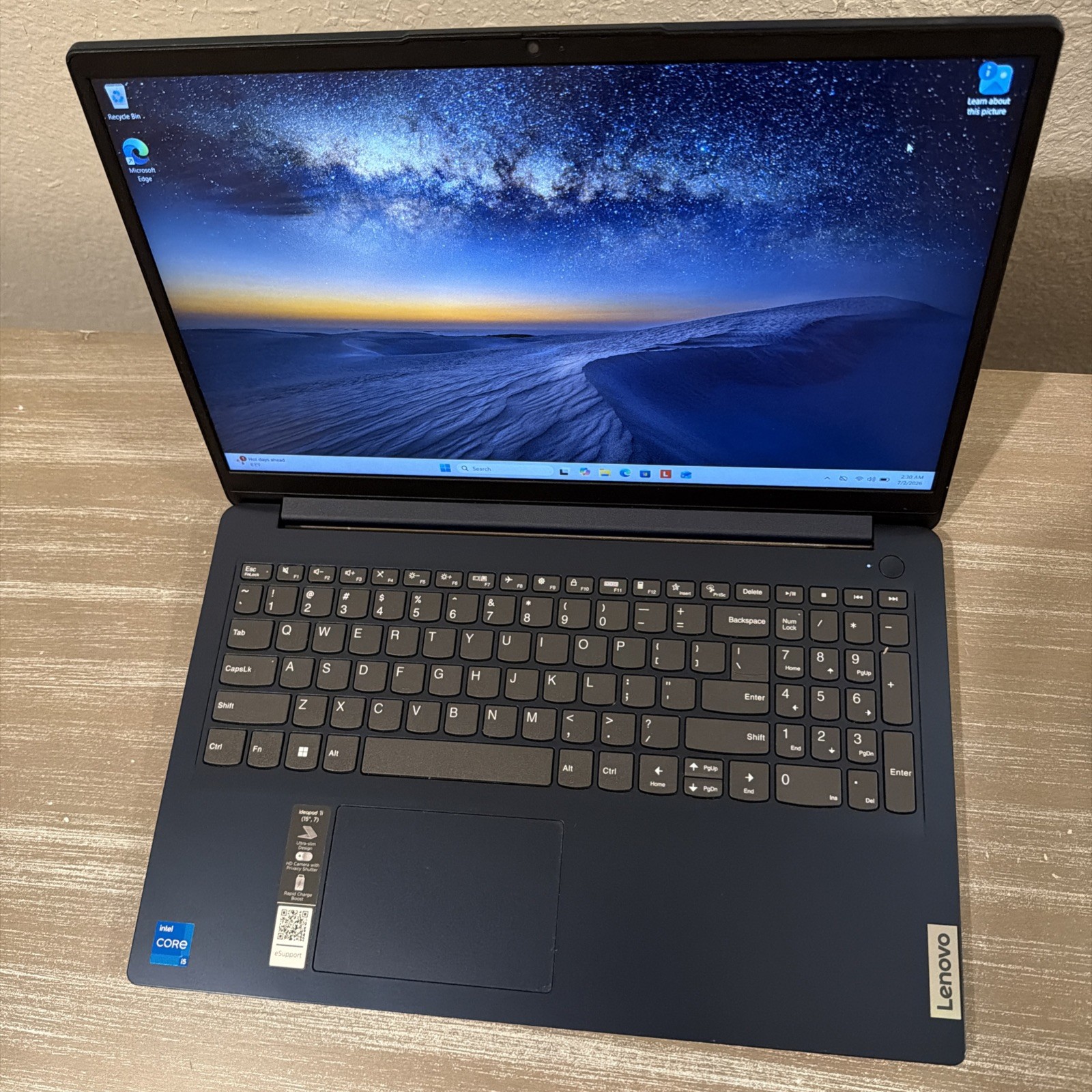 Lenovo IdeaPad 1/ 15.6″/ 512GB SSD, Intel Core i5-1235U, 1.30GHz, 12GB.Touch Scn