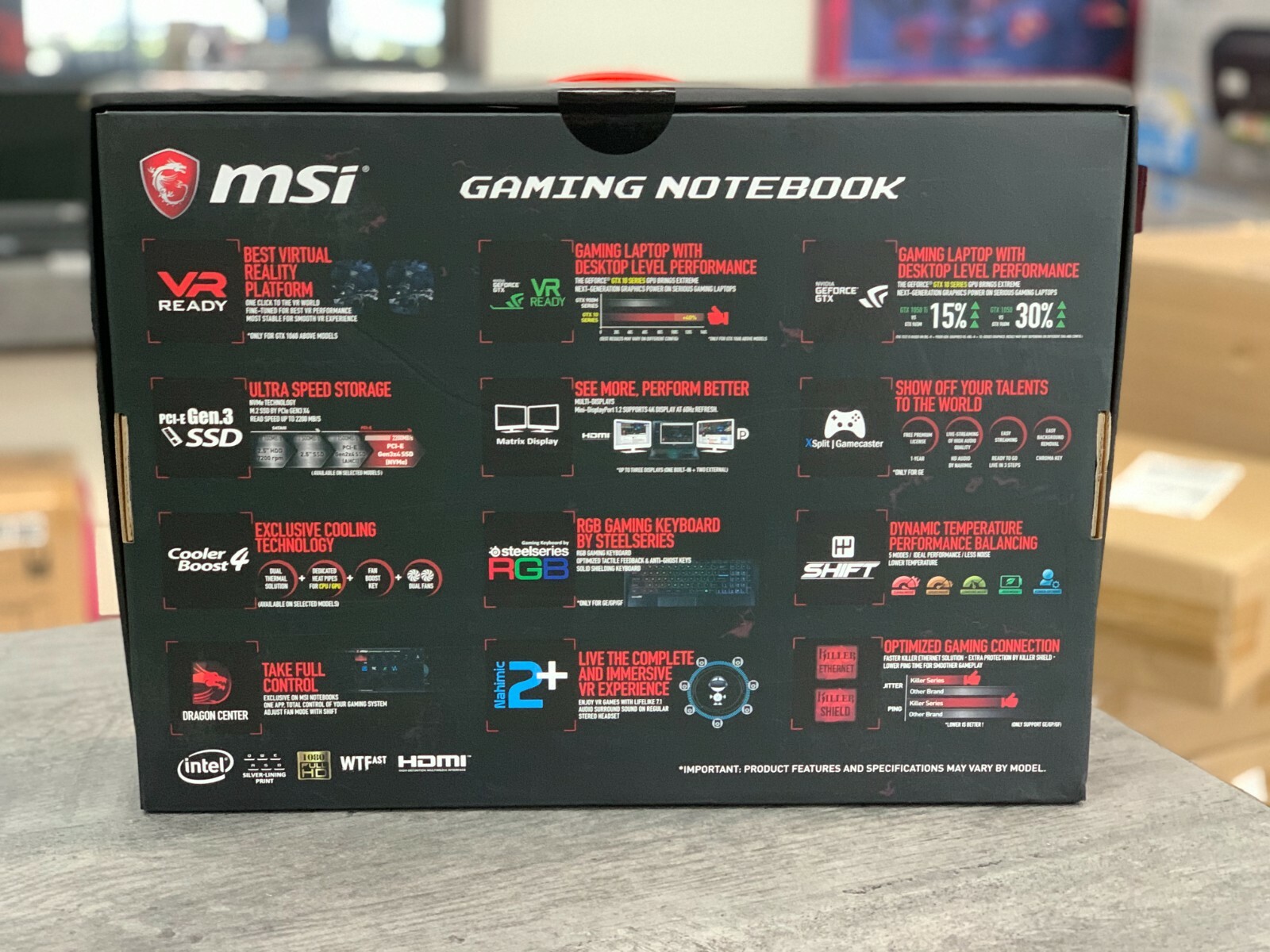 MSI Gaming GF63 Thin, Core i7 CPU, 1TB Solid State, 8GB RAM, nVIDIA GTX 1650 4GB