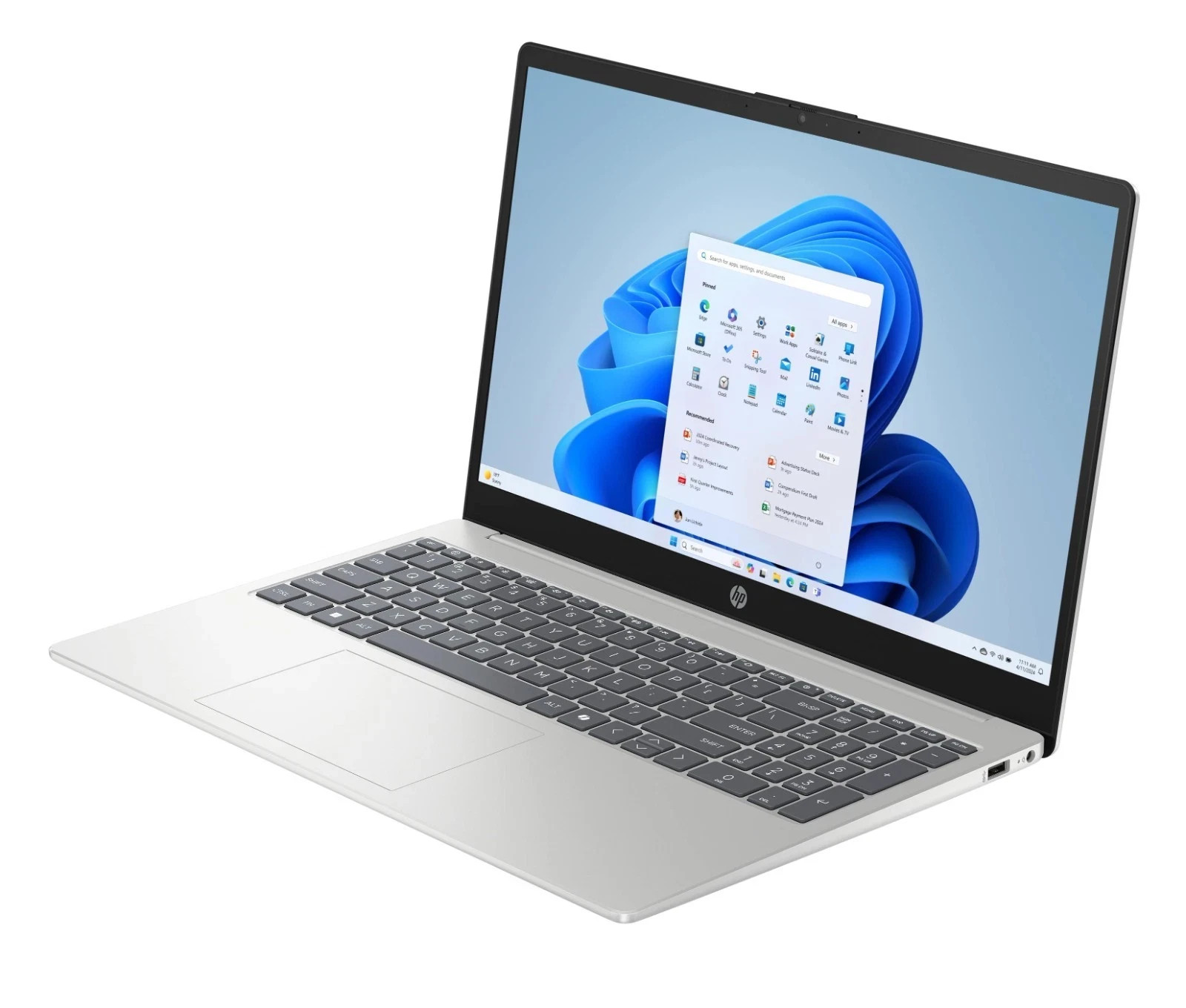 HP 15.6 FHD Touchscreen Intel Core 7 150U 32GB DDR5 RAM 1TB SSD Natural Silver
