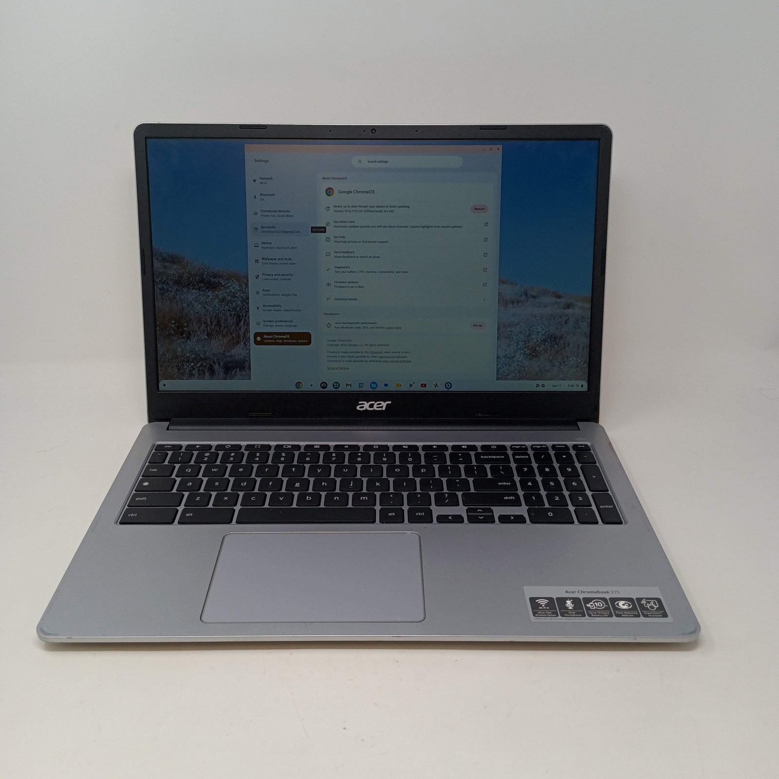Acer Chromebook 315 CB315-4H 15.6″ Celeron N4500 2.8GHz 4GB RAM 64GB HDD