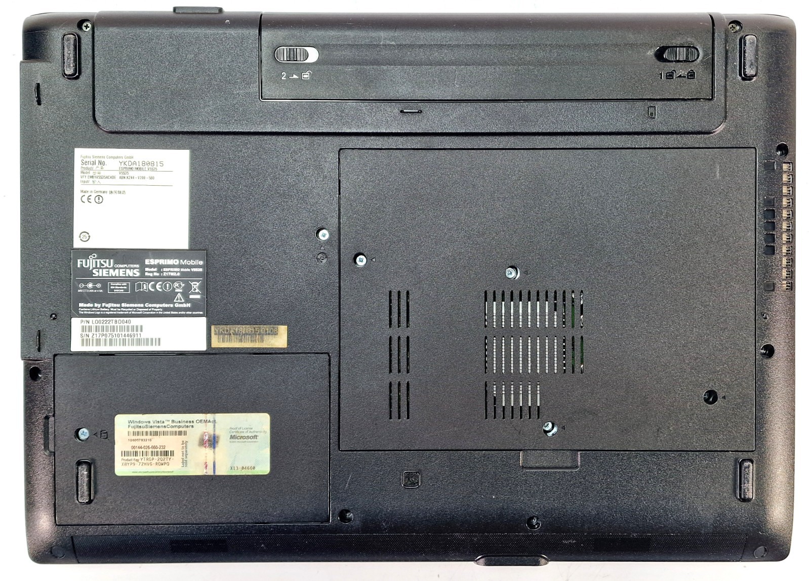 Fujitsu Siemens Esprimo Mobile V5535 Laptop T2370 Windows XP 2GB 80GB 15.4″ VGA