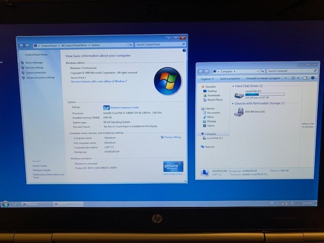HP Elitebook 8470w Core i5-3360M 8GB RAM 167GB HDD WEBCAM BLUETOOTH 1600×900