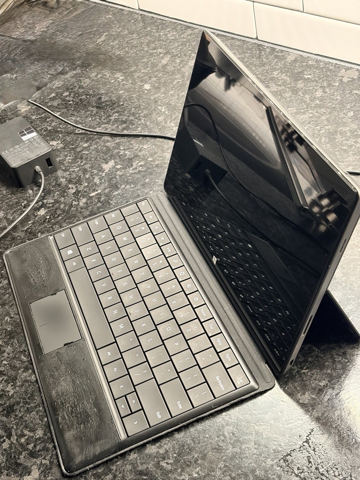 Microsoft Surface Pro 1 (1st Gen) with Keyboard, Pen, Power Adapter, and Box