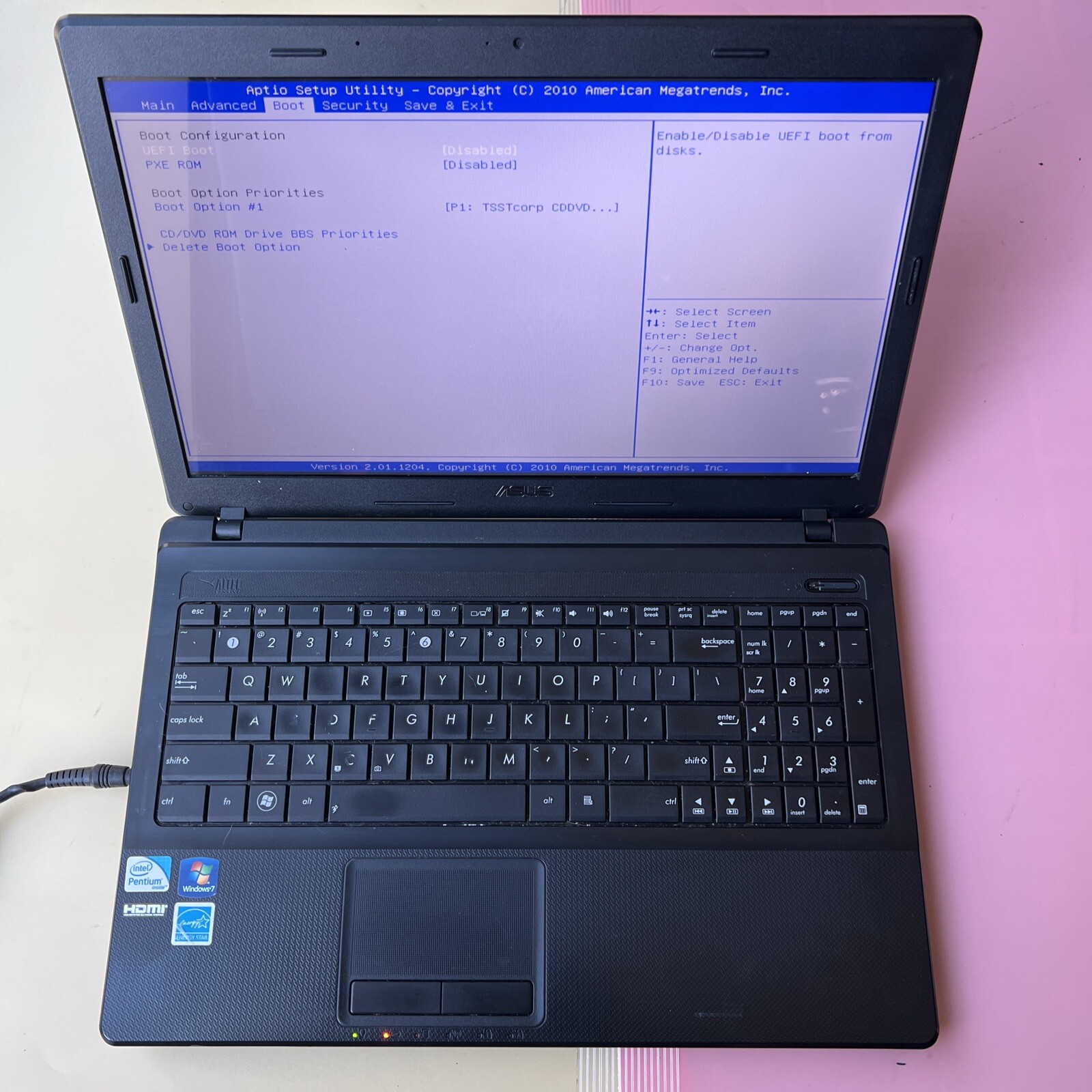 ASUS X54C 15.6″ Intel Pentium B960 2.20Ghz 4GB RAM 0GB HDD PARTS OR Repair