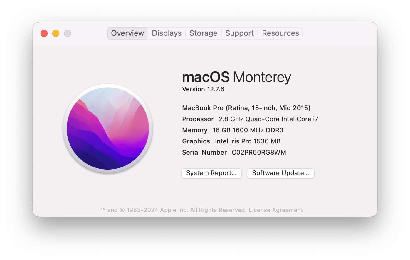 Apple MacBook Pro A1398 15″ AMD Radeon Pro 2.8GHz Intel Core i7-4980H 16GB 512GB