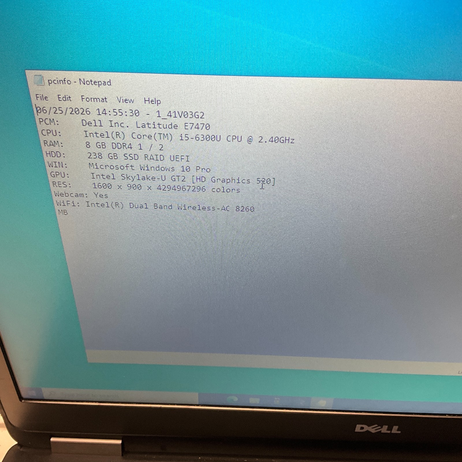 Dell Latitude E7470 Intel i5-6300U 2.4GHz 8GB 256GB SSD Windows 10 Laptop! READ