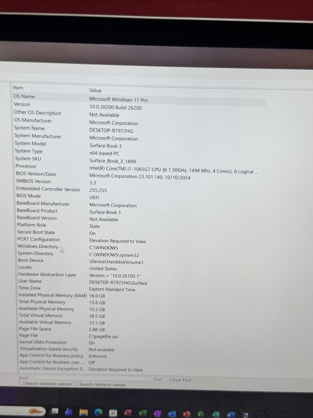 Microsoft Surface Book 3 15.5” 10th i7- 1.30GHz 16GB 256GB Windows 11pro