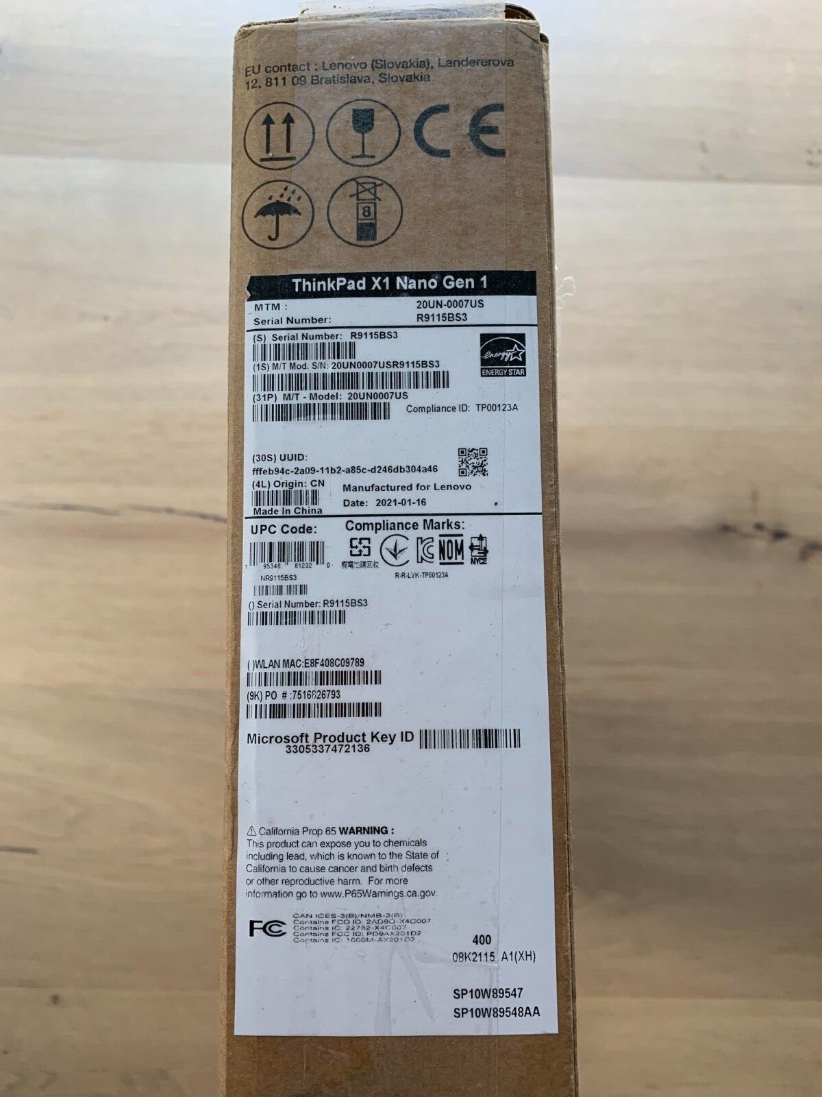 Lenovo ThinkPad X1 Nano Gen 1 13″ 2K i5-1130G7 16GB 512GB SSD FPR IR win10P Wty