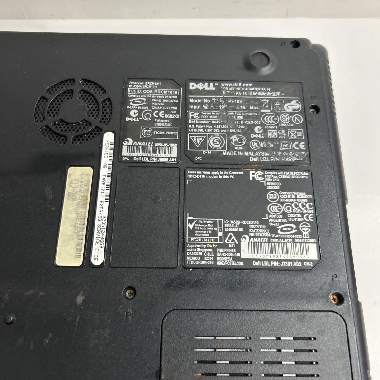 Dell PP10S Inspiron 2200 Intel Celeron 1.5GHz 14″ 504MB RAM 34GB HD WORKING D152