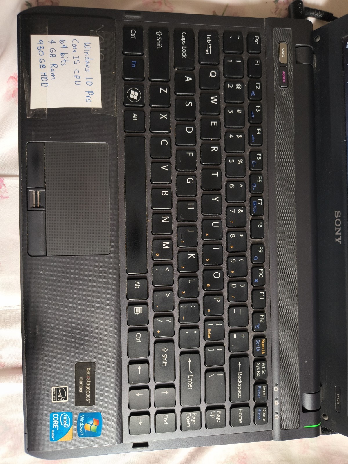 Sony Vaio Pcg-51511l, Core i5. 4Gb Ram. 930 HDD