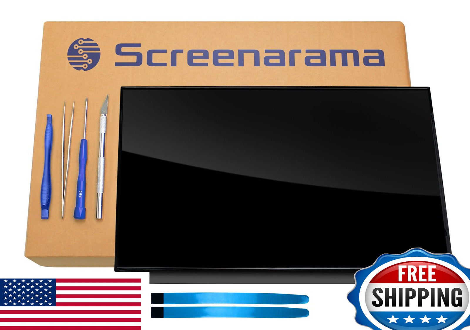 SCREENARAMA New Screen Replacement for HP P/N L63568-001, HD 1366×768, Glossy, L