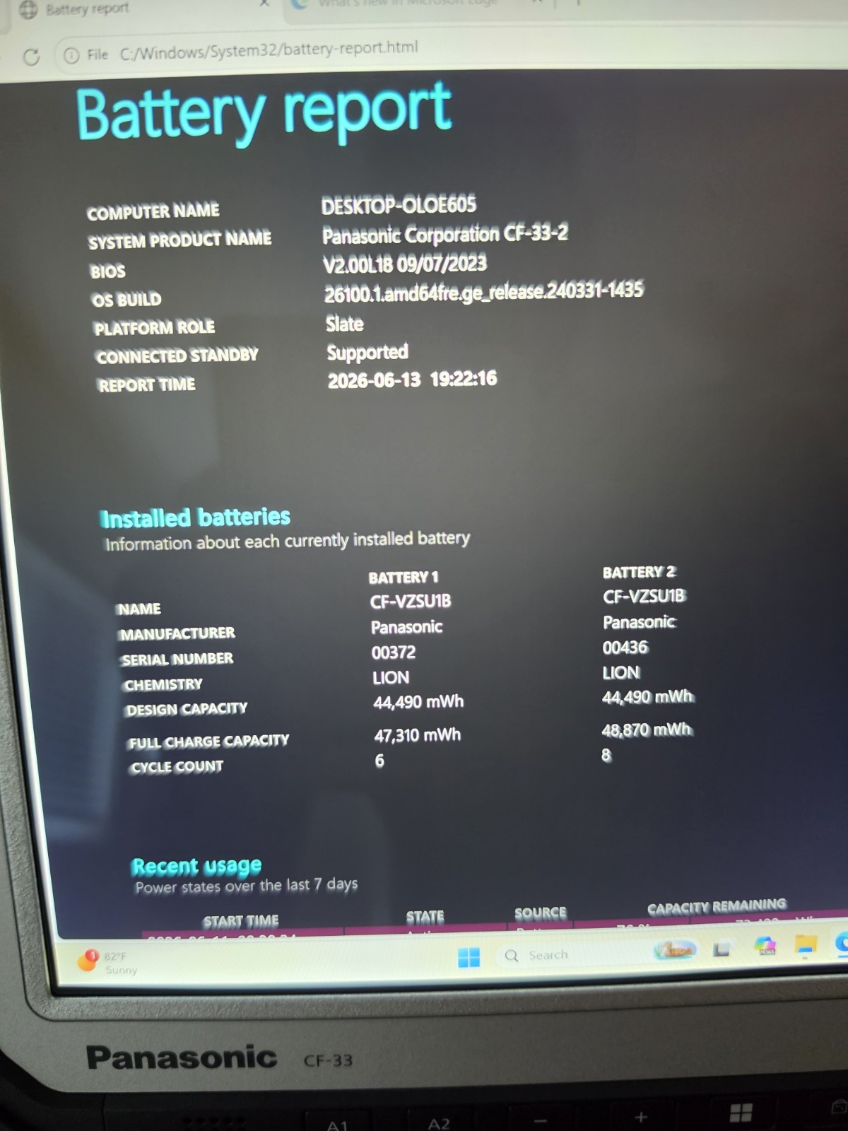 Panasonic Toughbook CF-33 Mk2 i7-10810U 32GB 1TB NVMe 4G LTE Only 100 Hours
