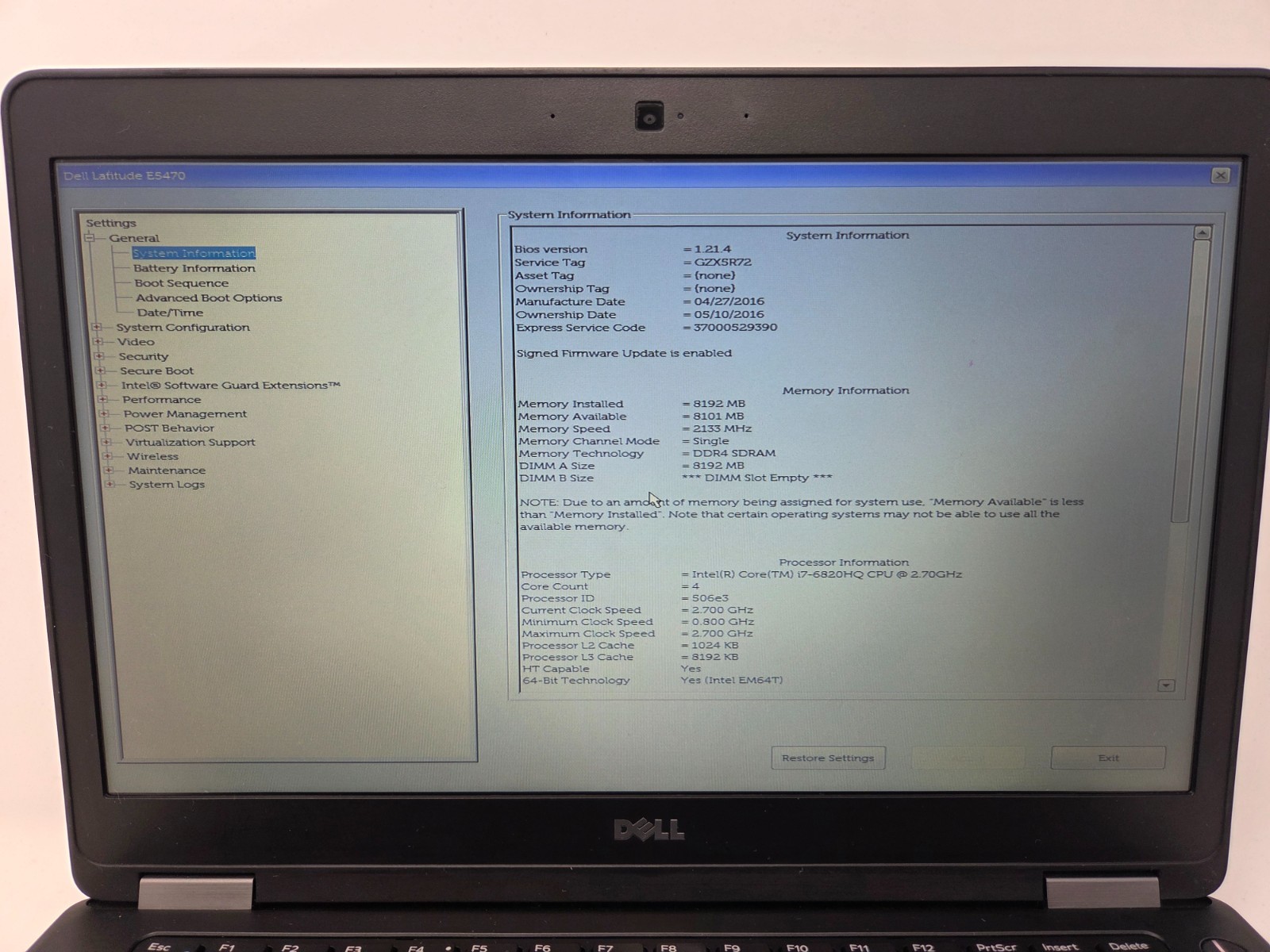 LOT OF 4 MIX DELL LATITUDE E5470-7490-5480-7490, 8 RAM, NO DISK (SEE SPECS)
