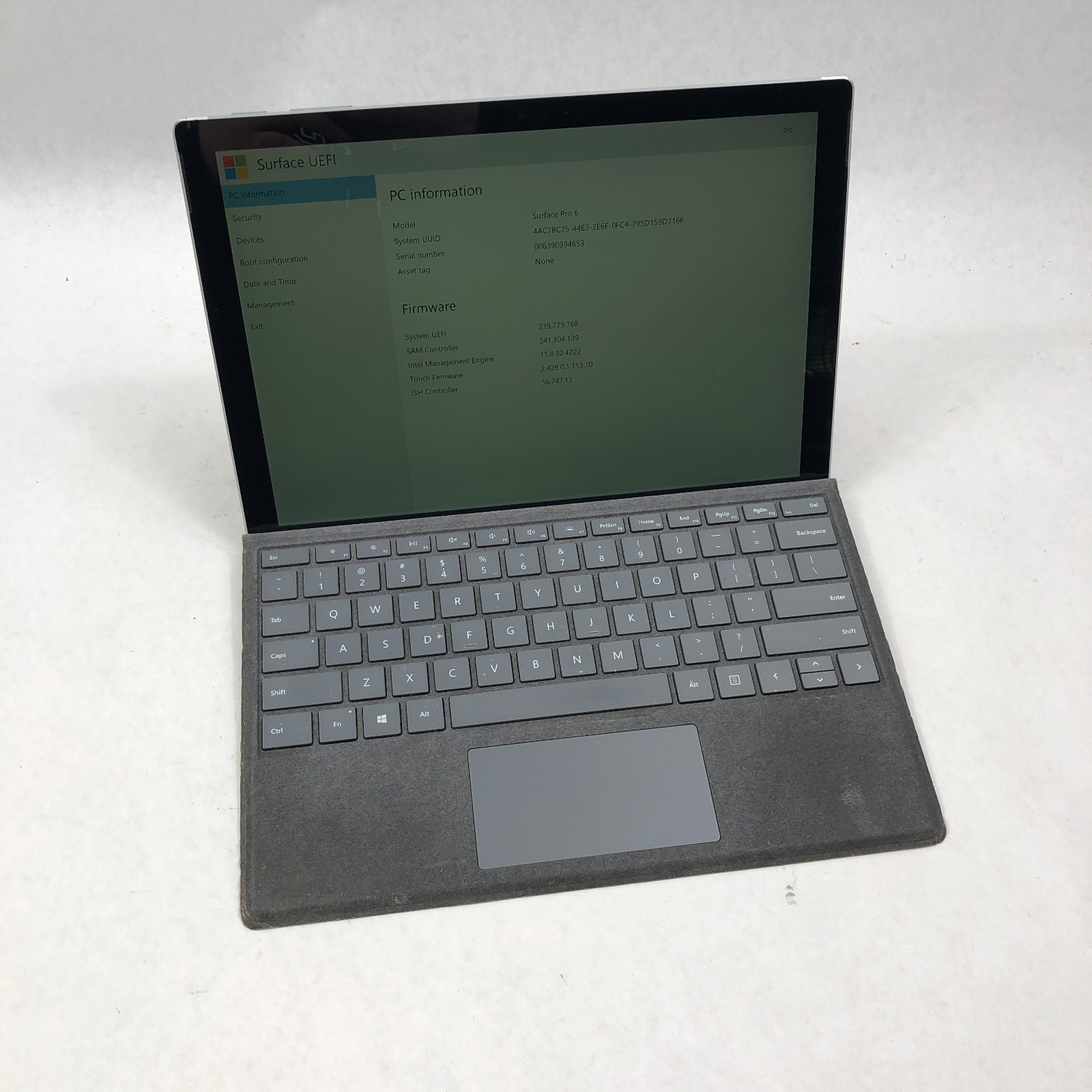 Microsoft Surface Pro 6 1796 Intel Core i5-8350U 1.70GHz 8GB 256GB No OS READ