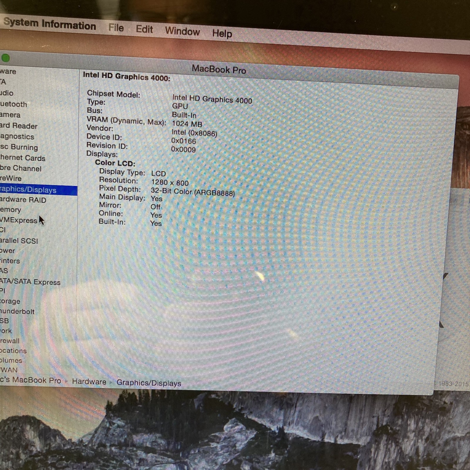 Apple MacBook Pro 13″ i5 2.5GHz 4GB RAM 256GB SSD Mac OS Yosemite A1278