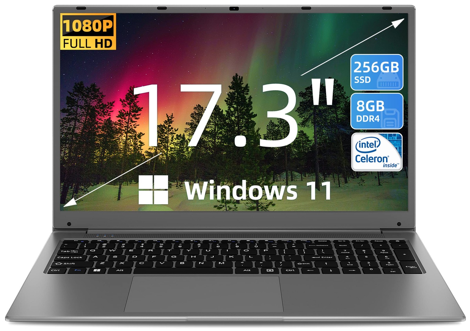SGIN M17PRO-N 17.3″ FHD N4000 1.1GHz Intel UHD Graphics 600 8GB RAM 256GB SSD