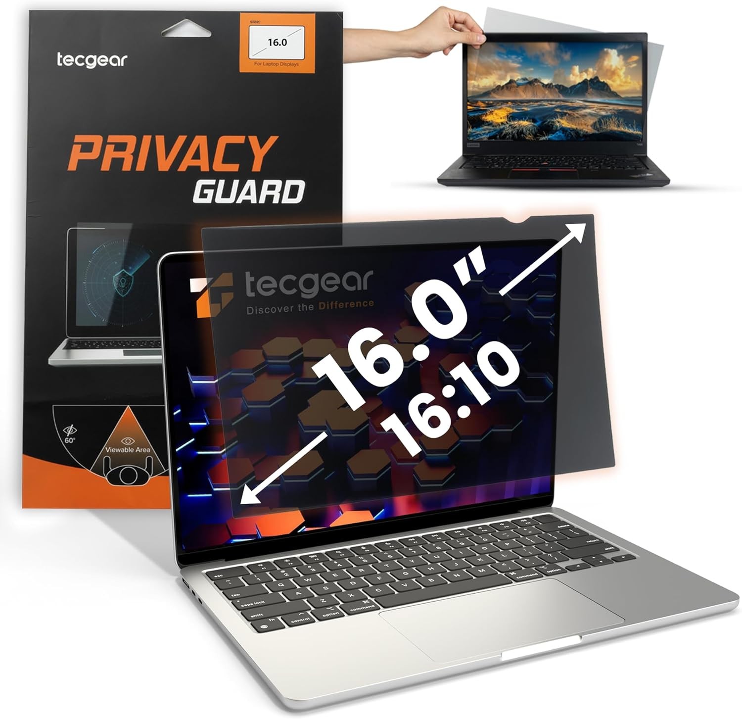 16 Inch Laptop Privacy Screen Filter 16:10 | Anti Glare Blue Light Blocking
