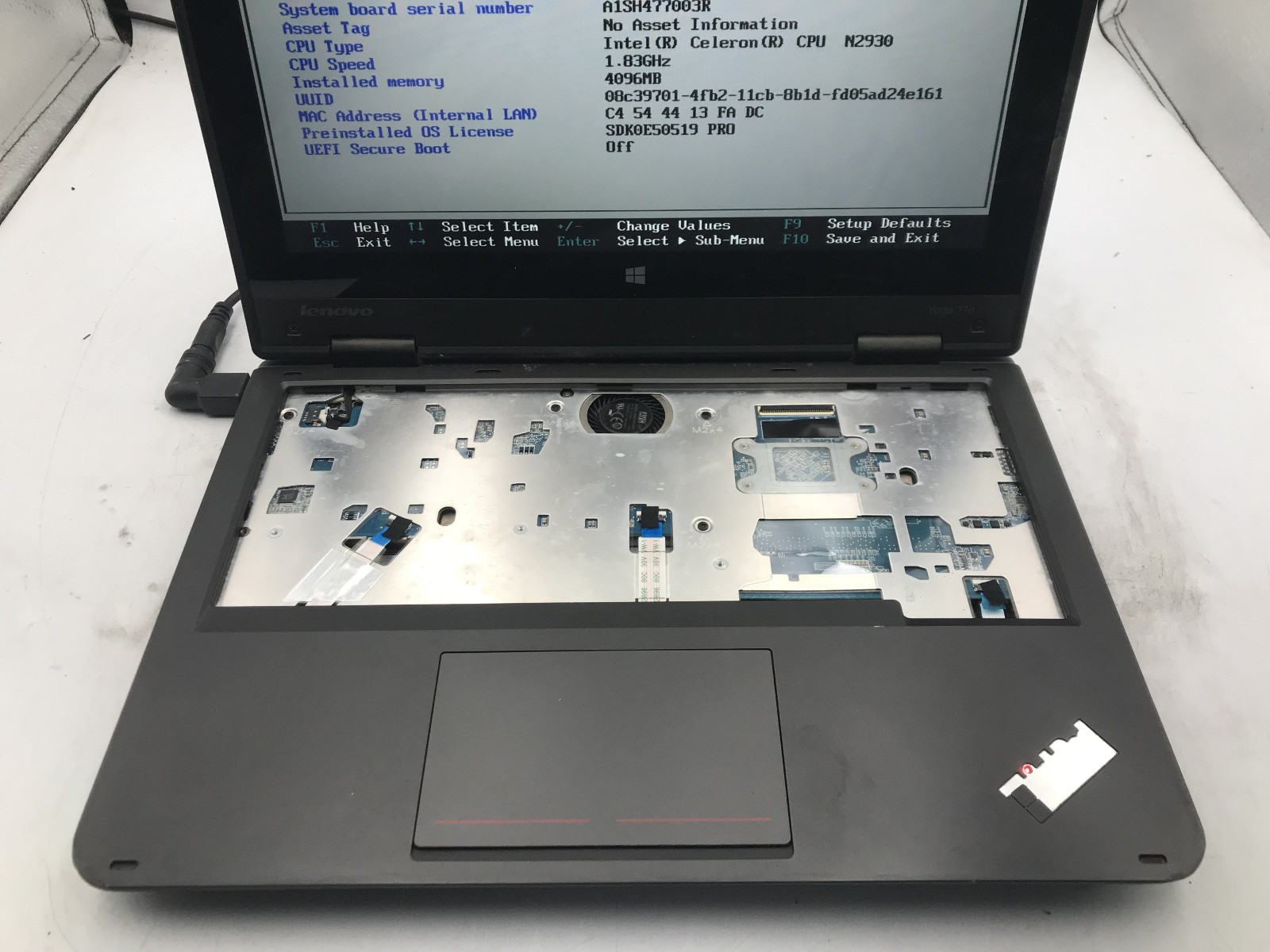 LENOVO THINKPAD YOGA 11E -BOOTS TO BIOS- INTEL CELERON N2930 – 4GB RAM -READ- BB