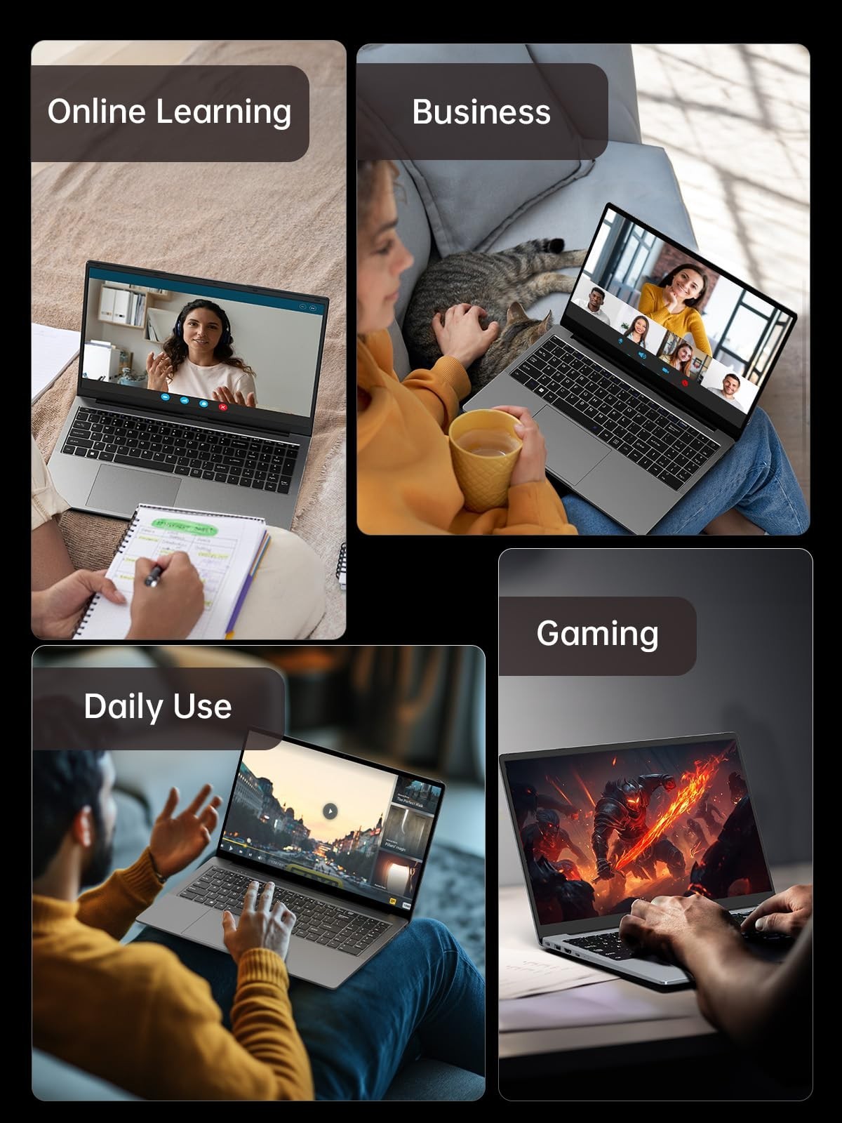 KAIGERR Gaming Laptop, 1TB NVMe SSD 16GB RAM Laptop Computer