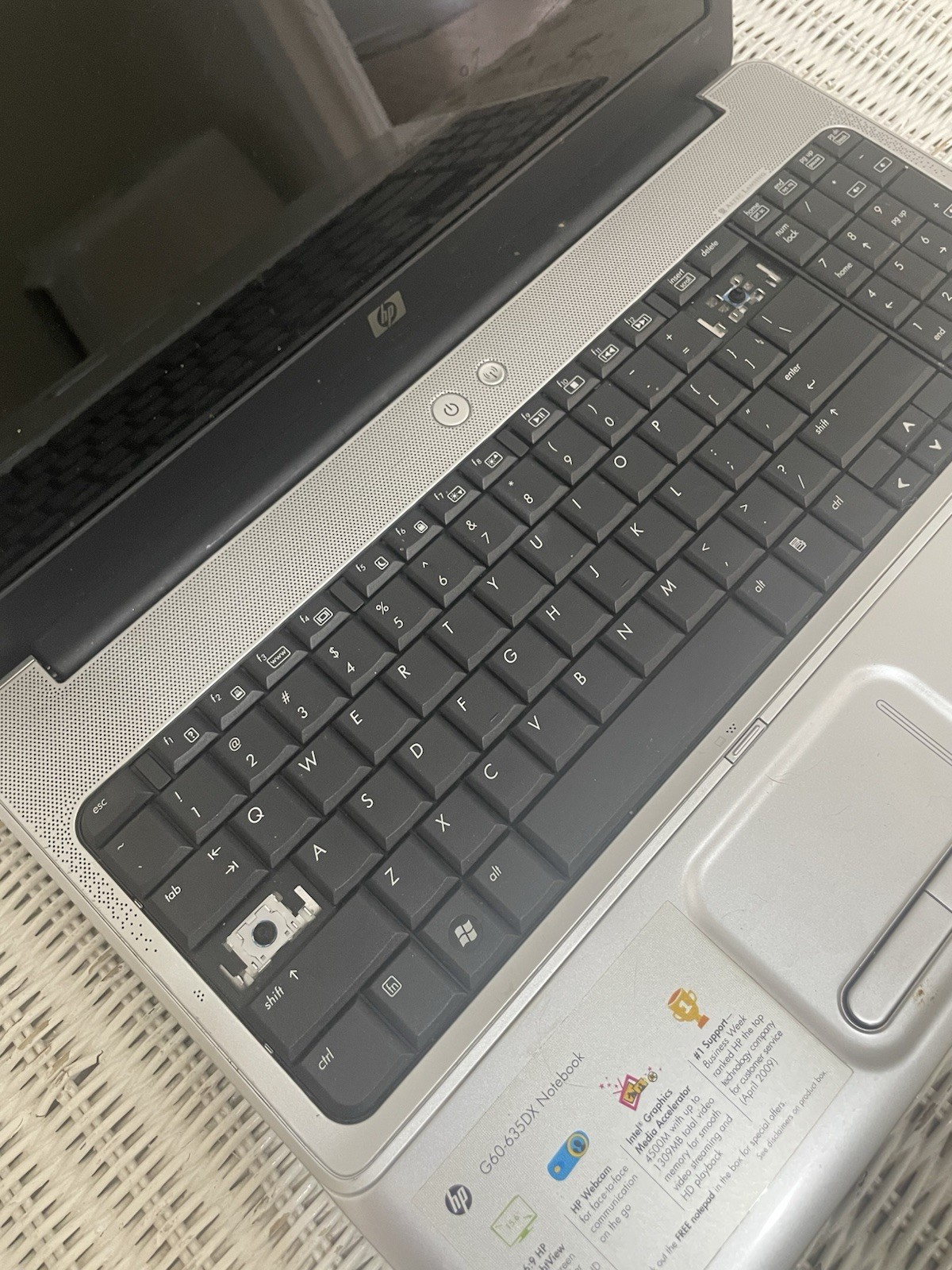 HP G60-635DX NOTEBOOK 15.6in Dual T4300 WITH UP TO 1309MB