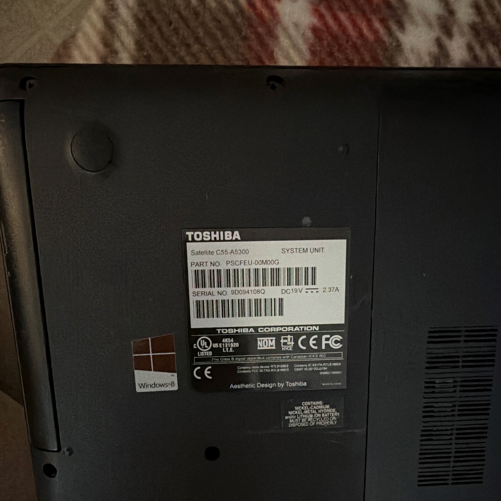 Toshiba Satellite C55-A5300 15.6″ Windows 8 Black HD TrueBrite HDMI USB 3.0