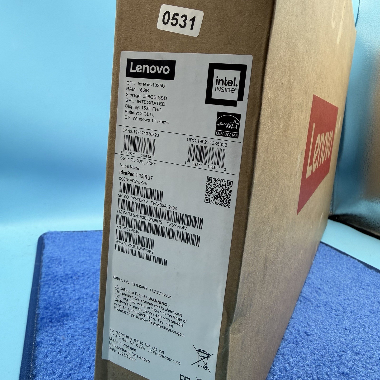 Lenovo IdeaPad 15IRU7 15.6″ FHD Laptop Intel Core i5-1335U 16GB RAM 256GB SSD