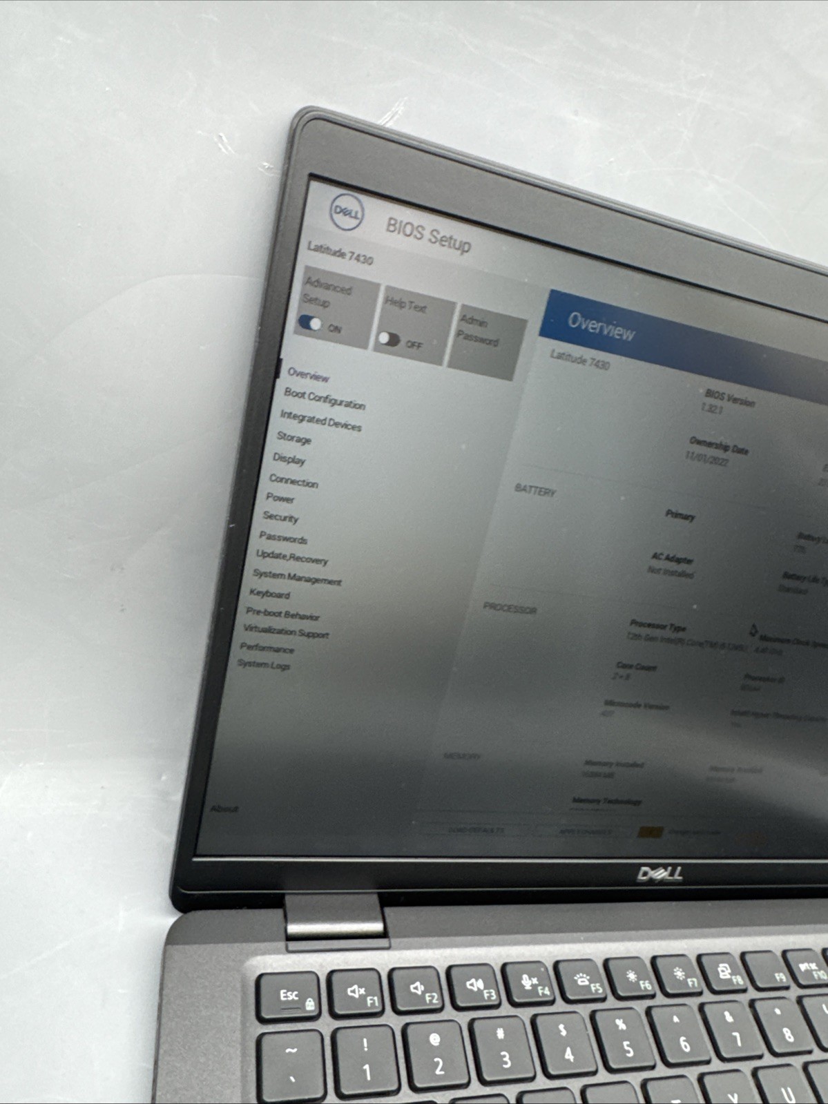 DELL LATITUDE 7430 Laptop i5-1245U 3.96 GHz 10-core 16GB RAM NO SSD/OS/AC