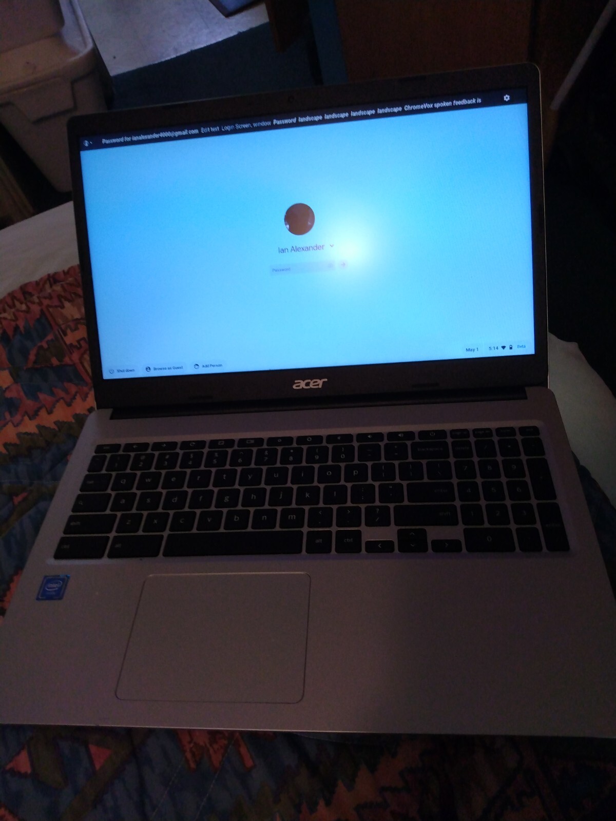 Acer Chromebook 315 CB315-3H-C2C3 15.6 inch (32GB, Intel Celeron N, 1.60GHz,…