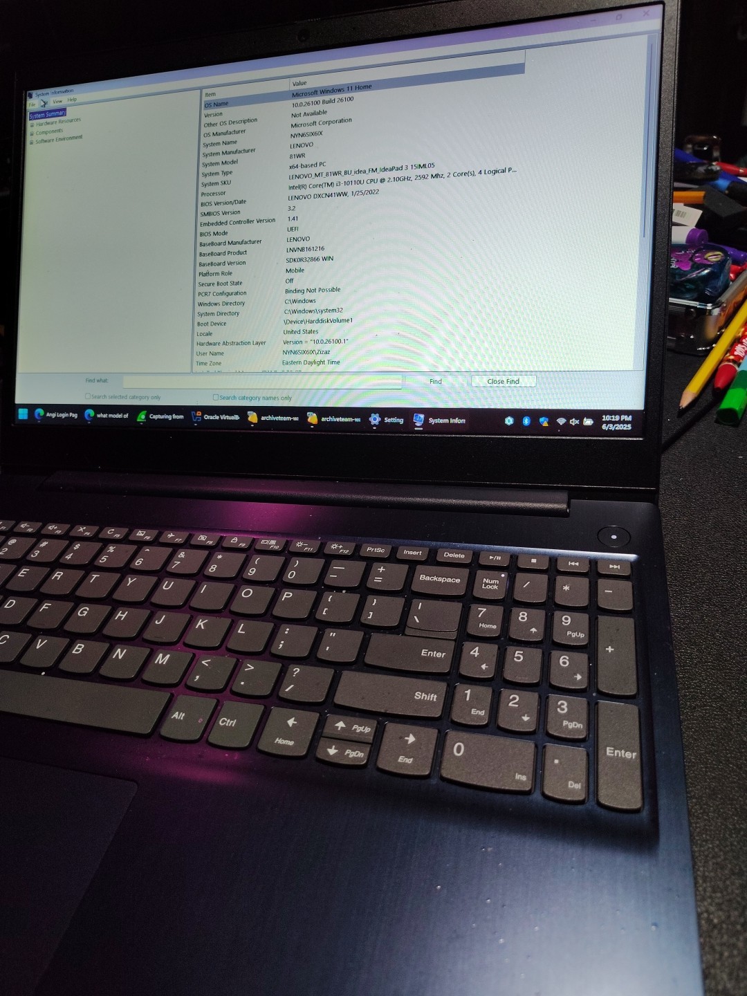 Lenovo IdeaPad 3 15IIL05 15.6 inch Intel I3 10th Gen 8gb RAM 256 Laptop Computer