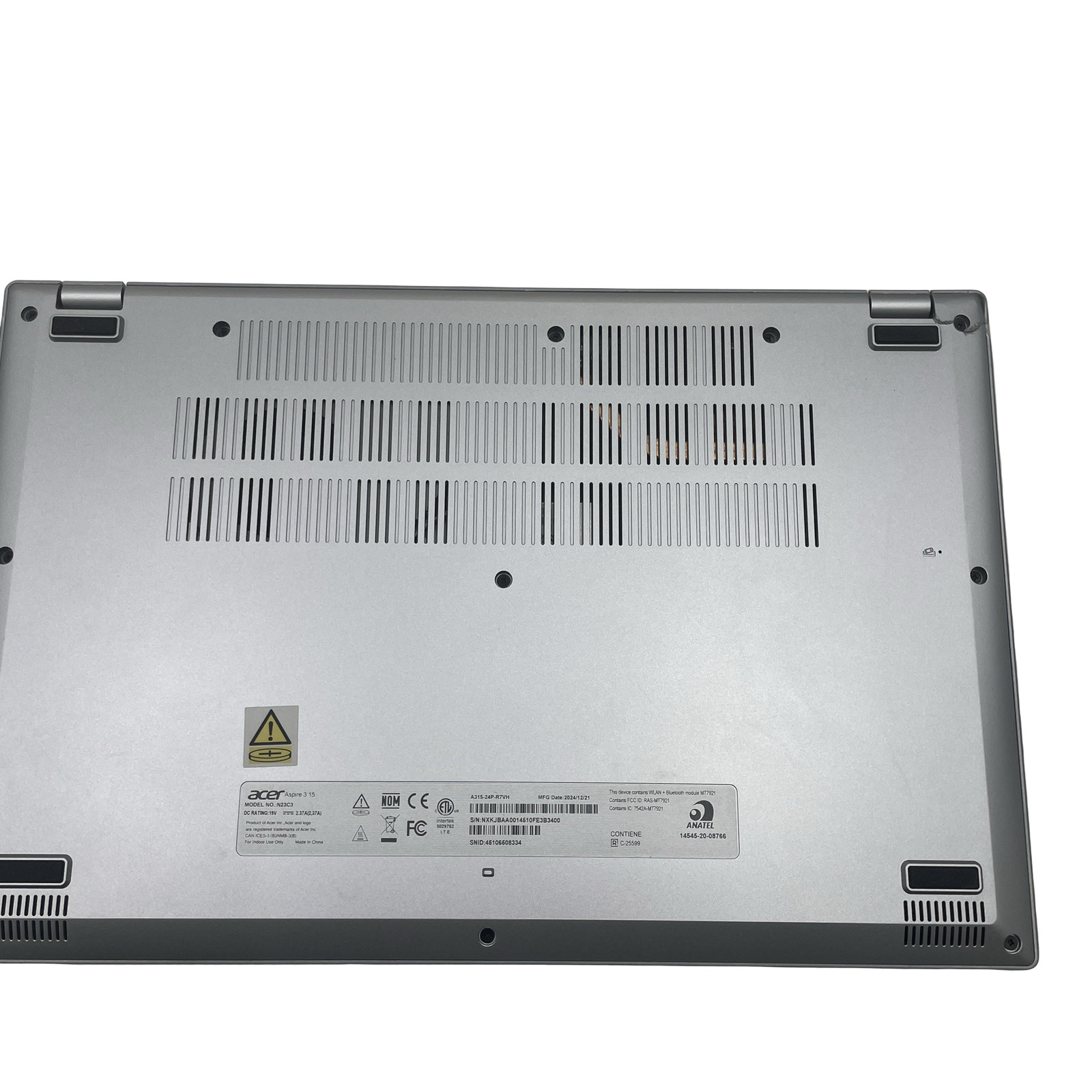 Acer Aspire 3 15 N23C3 Ryzen 3 7320U 8GB RAM 256GB SSD Silver #CR5456 (AR)